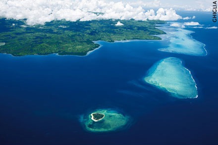 Bird's eye view of Fiji